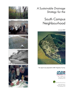 South Campus Neighbourhood - Campus and Community Planning