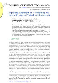 Improving Alignment of Crosscutting Fea