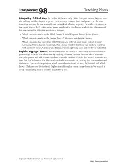 Map Transparency: European Alliances and Military
