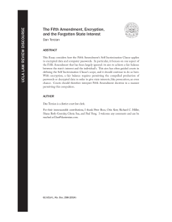 The Fifth Amendment, Encryption, and the Forgotten State Interest