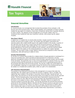 Insured Annuities - Irvine Financial