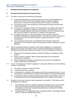 Exceptional Extenuating Circumstances (EECs)