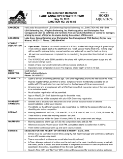 Meet announcement - Virginia Swimming