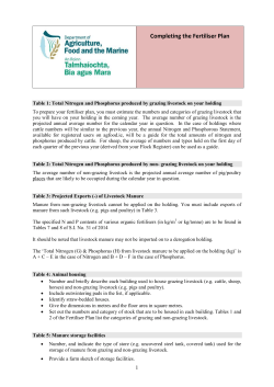 2014 Completing the Fertiliser Plan