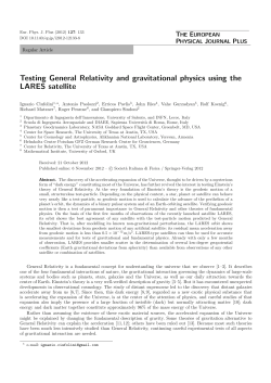 Testing General Relativity and gravitational physics using