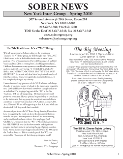 Sober News Spring 2010