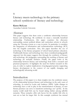 9 Literacy meets technology in the primary school: symbiosis of