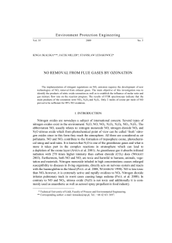 NO removal from flue gases by ozonation