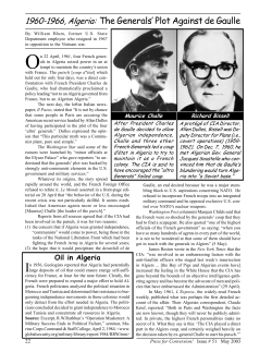 1960-1966, Algeria: The Generals` Plot Against de Gaulle