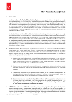 PSLT &ndash; Adobe ColdFusion (2016v1)