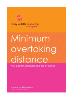 Minimum overtaking distance: AGF position