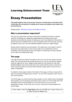 Essay Presentation