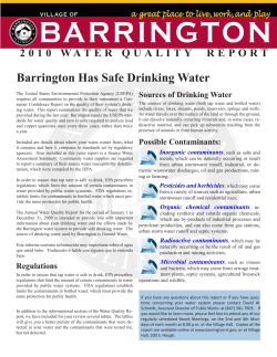 Barrington Has Safe Drinking Water