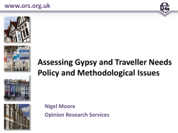 Assessing Gypsy and Traveller Needs Policy and Methodological