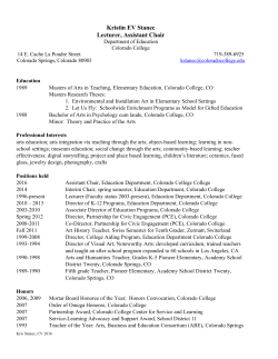 here - Colorado College