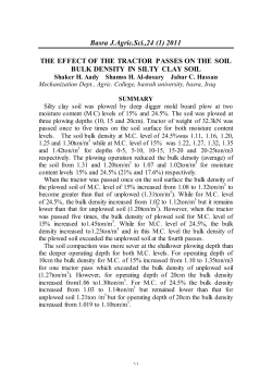 The effect of the number of tractor passes on the soil bulk density in
