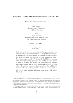 DOES COLLUSION WITHOUT