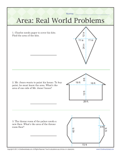 Area: Real World Problems | 6th Grade Geometry Workheets