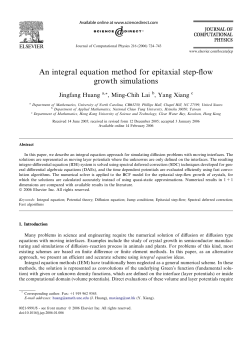 An integral equation method for epitaxial step