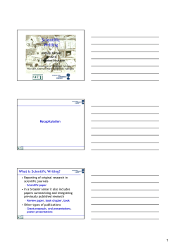 Scientific Writing