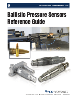 Ballistic Pressure Sensors Reference Guide