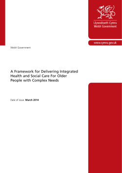 A Framework for Delivering Integrated Health and Social Care For