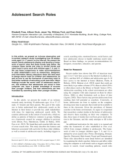 Adolescent search roles
