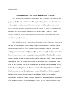 Sabrina McNeil Dangerous Cultural Views from a Conflict/Feminist