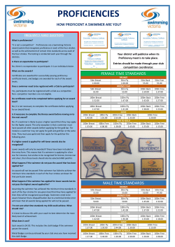 proficiencies - Swimming Victoria