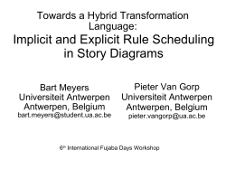 Implicit and Explicit Rule Scheduling in Story Diagrams