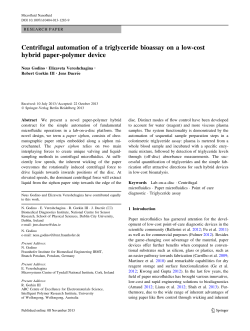 Centrifugal automation of a triglyceride bioassay on a low