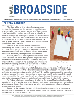 The VANL E-Bulletin - VANL