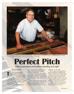 Piano tuner keeps instruments sounding `just right`