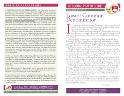 Lowest Common Denominator - Evangelical Congregational Church