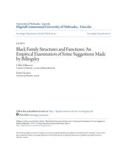 Black Family Structures and Functions