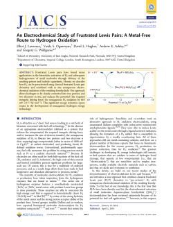 An Electrochemical Study of Frustrated Lewis Pairs: A Metal