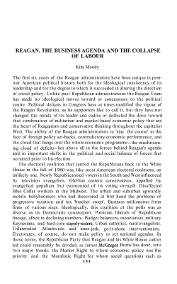 reagan, the business agenda and the collapse of