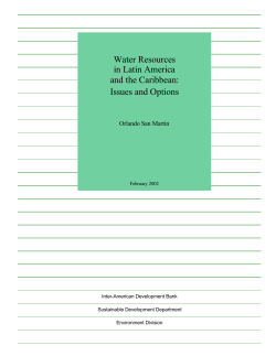 Water Resources in Latin America and the Caribbean: Issues and