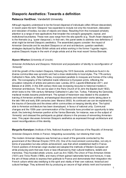 Diasporic Aesthetics: Towards a definition
