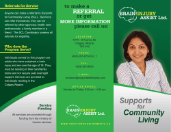 Brain Injury Assist Brochure