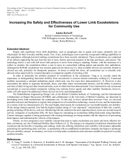 Increasing the Safety and Effectiveness of Lower Limb Exoskeletons