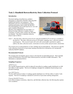 Task 2: Handheld Retroreflectivity Data Collection Protocol