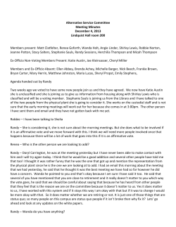 Alternative Service Committee Meeting Minutes December 4, 2013