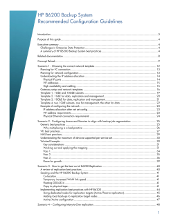 HP B6200 Backup System Recommended Configuration