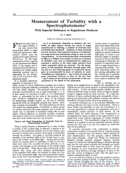 Measurement of Turbidity with a