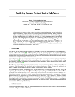 Predicting Amazon Product Review Helpfulness - b