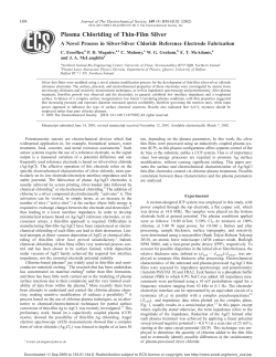 Plasma Chloriding of Thin