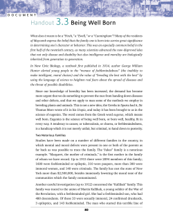 3.3 Being Well Born - Facing History and Ourselves