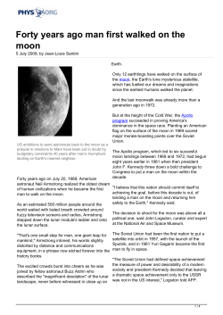 Forty years ago man first walked on the moon