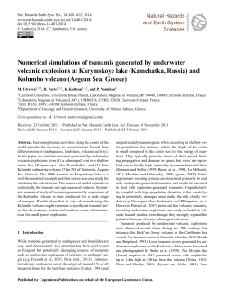 Numerical simulations of tsunamis generated by